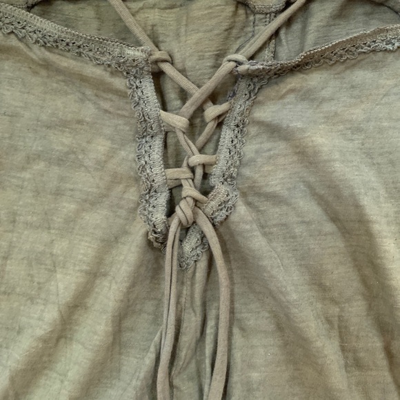 Green Bohemian gothic strap tank M/L adjustable - Picture 5 of 5